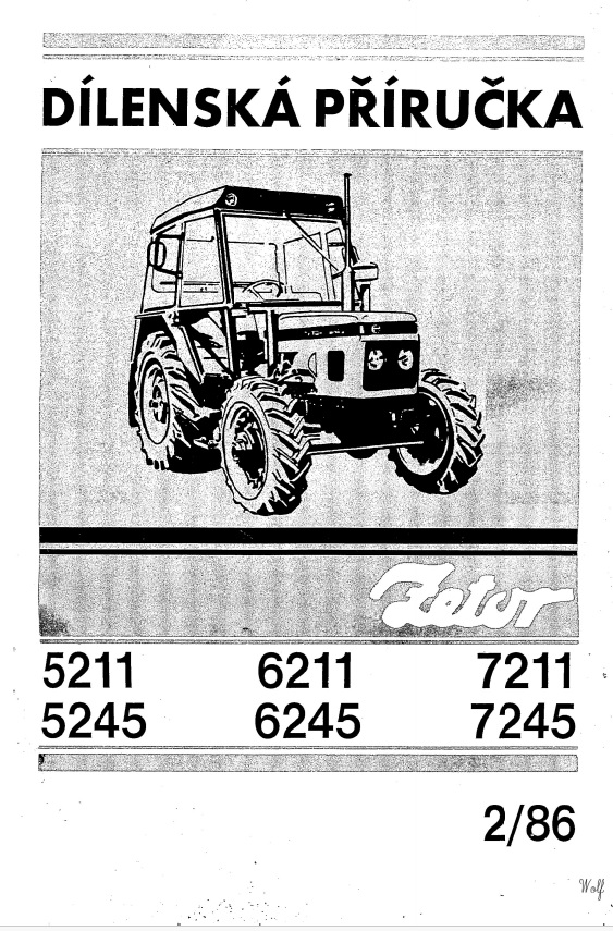 Zetor 5211,5245,6211,6245,7211,7245 Dielenská príručka